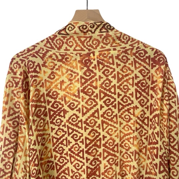 Soft Surroundings 2X Beaded Kimono Cardigan Boho Hippie Festival Beachy Topper - Picture 8 of 16